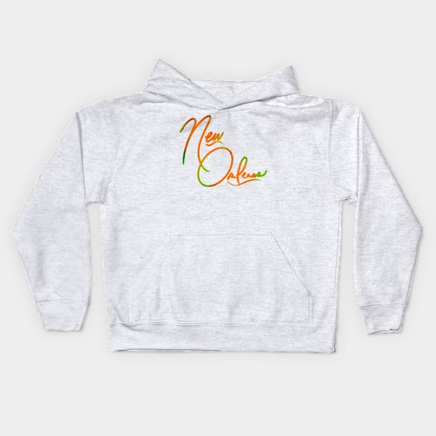 New Orleans Abstract Kids Hoodie by Stephanie Kennedy 